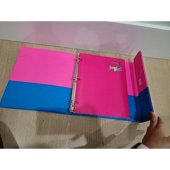 Vtg Lisa Frank 3 Ring Binder Pink Rainbow Rose Butterfly 90s - Picture 6 of 11